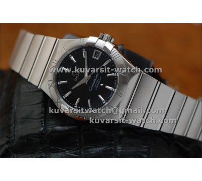 OMEGA CONSTELLATION 38MM SS/SS.BLACK DIAL FROM "V6F " BEST EDITION