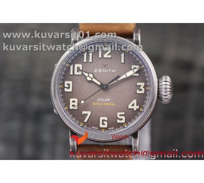 PILOT TYPE 20 EXTRA SPECIAL 40MM AGED SS CASE XF 1:1 BEST EDITION GRAY DIAL ON ASSO STRAP A282