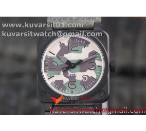 BR 03-92 DLC CASE V3 GREEN CAMOUFLAGE DIAL 42.5MM ON RUBBER STRAP MIYOTA 9015