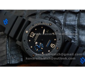 BEST EDITION PANERAI PAM 616 CARBOTECH  REAL CARBON. SEAGULL ST2555 MOVEMENT !!! FROM " KW "