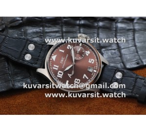 IWC BIG PILOT ST EXUPERY SPECIAL EDITION  SS/BROWN. FAUX POWER RESERVE FROM BP