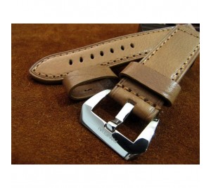 PANERAI PRE-V STYLE 24/24 STRAP. NATURAL TANNED HAMMERED LEATHER