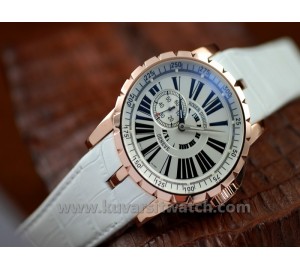 ROGER DUBUIS EXCALIBUR ROSE GOLD WHITE AUTOMATIC