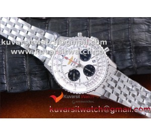 BREITLING NAVITIMER 01 SS/SS WHITE A7750 AUTOCHRONO 1:1 FROM "JF"