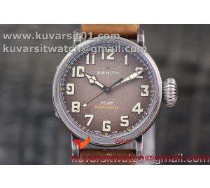 PILOT TYPE 20 EXTRA SPECIAL 40MM AGED SS CASE XF 1:1 BEST EDITION GRAY DIAL ON ASSO STRAP A282