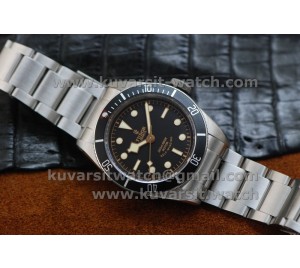 BEST EDITION TUDOR HERITAGE BLACK BAY SS/SS  BLACK BEZEL BLACK DIAL.A2824.  FROM " ZF "