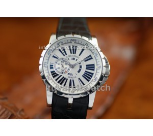.REPLICA ROGER DUBUIS EASY DIVER EXCALIBUR AUTOMATIC - SS/WHITE