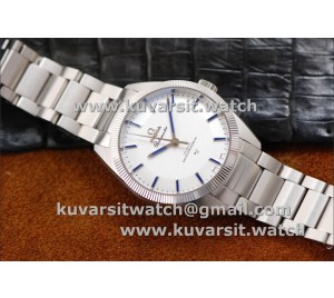 KW 1:1 OMEGA GLOBEMASTER CO-AXIAL MASTER CHRONOMETER SS/SS WHITE DIAL . A8913