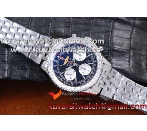 BREITLING NAVITIMER 01 SS/SS BLACK A7750 AUTOCHRONO 1:1 FROM "JF"