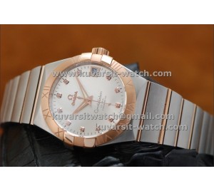 OMEGA CONSTELLATION 38MM SS/RG.WHITE DIAMOND DIAL FROM "V6F " BEST EDITION