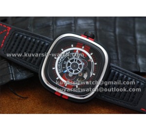 KW SEVENFRIDAY P3-BB LIMITED EDITION 1:1 BEST VERSION WITH MIYOTA 82S7 RED/BLACK