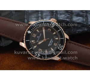 BLANCPAIN FIFTY FATHOMS ROSE GOLD/BLACK DIAL .A1315