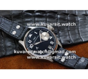 IWC BIG PILOT ST EXUPERY SPECIAL EDITION  SS/BLACK. FAUX POWER RESERVE FROM BP